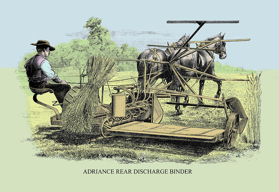 Adriance Rear Discharge Binder Painting by Unknown