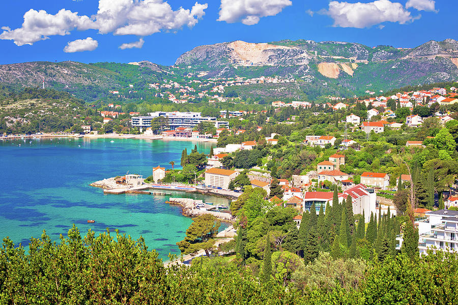 Adriatic coast view in Srebreno and Mlini bay Photograph by Brch Photography