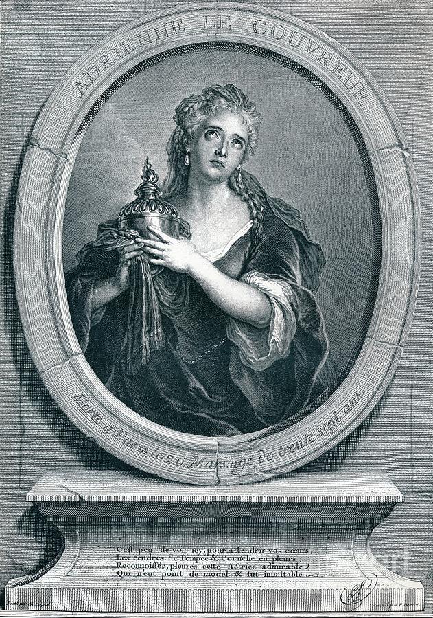 Adrienne Lecouvreur 1692-1730 Drawing by Print Collector