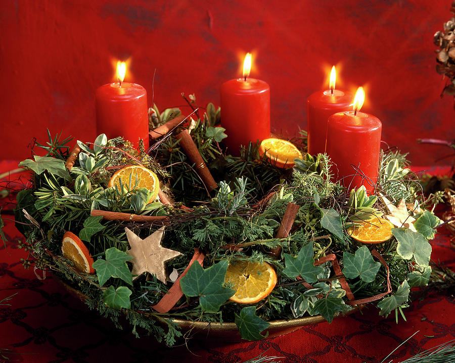 Advent Wreath With Spices Photograph by Friedrich Strauss