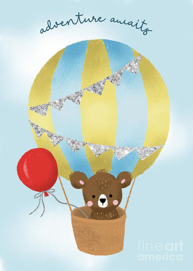 hot air balloon teddy bear