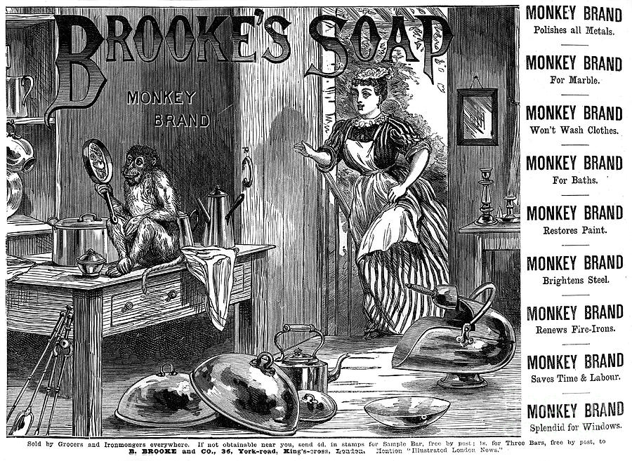 Advertisement For Brookes Monkey Brand Drawing by Print Collector