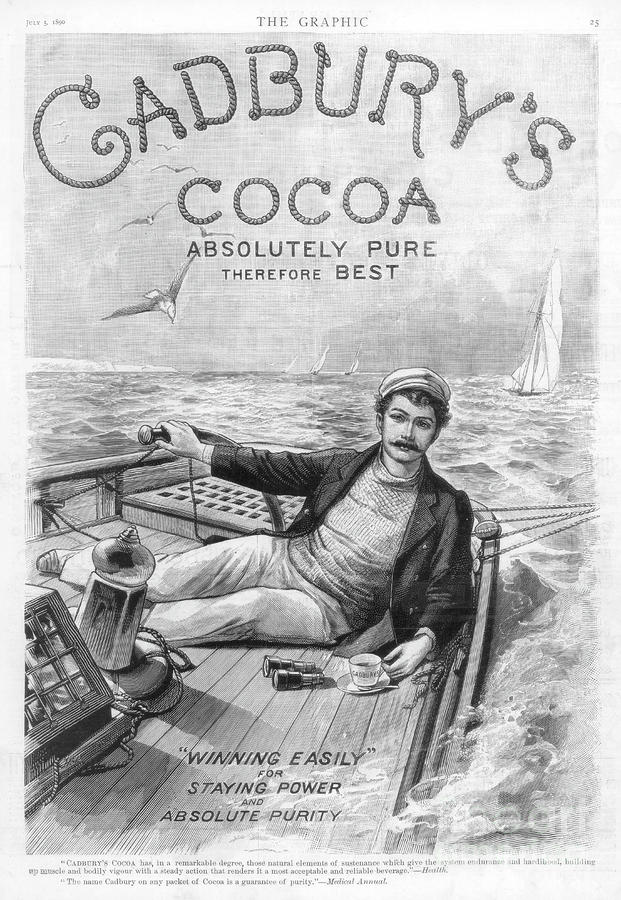 Advertisement For Cadburys Cocoa, 1890 Drawing by Print Collector