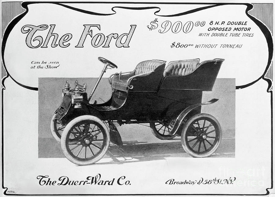 Advertisement For Early Ford Automobile Photograph by Bettmann