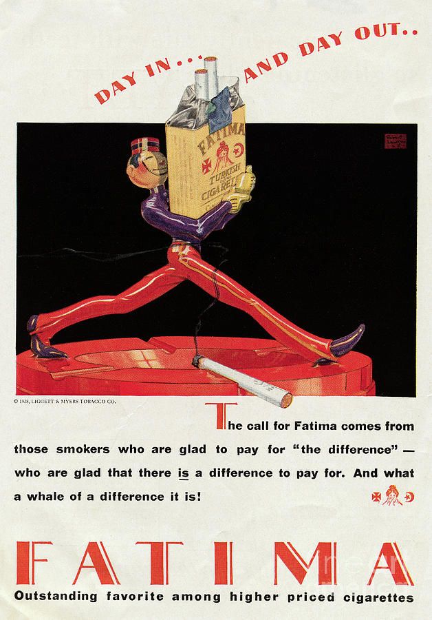 Advertisement For Fatima Cigarettes Photograph by Bettmann