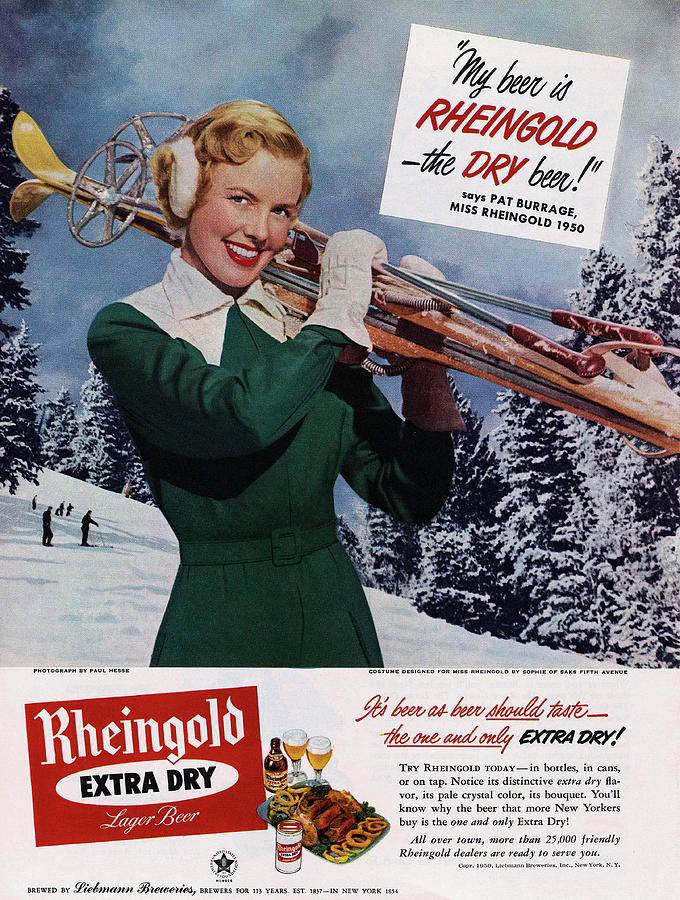 Advertisement For Rheingold Beer Photograph by Bettmann