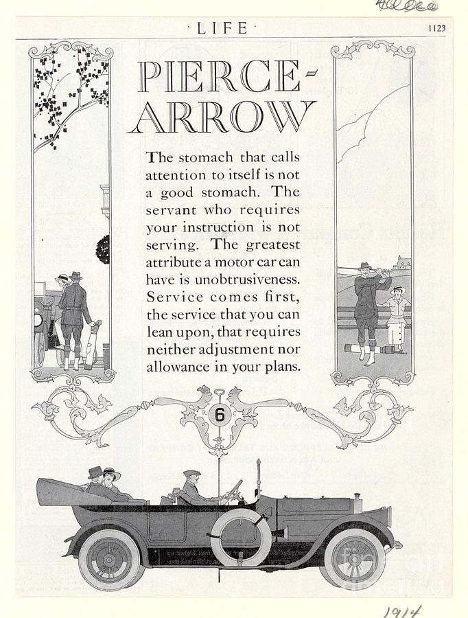 Advertisement For The Pierce-arrow Car Photograph by Bettmann