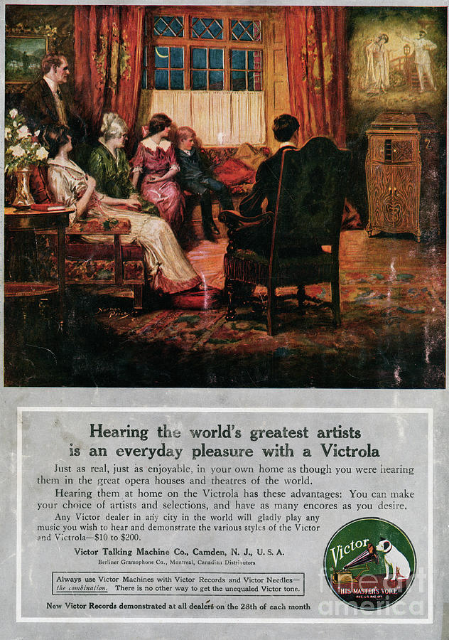 Advertisement For Victrola Player Photograph by Bettmann
