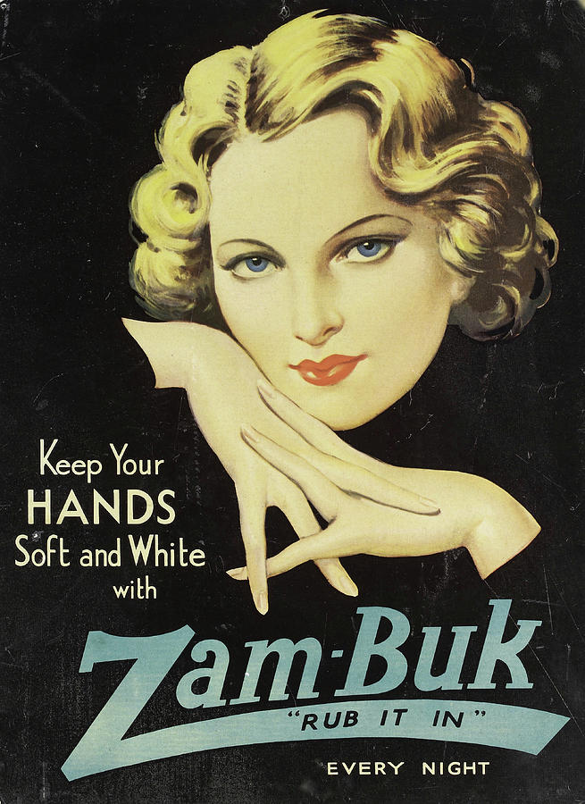 Advertisement for Zam Buk Skin Lotion Painting by Zam-Buk
