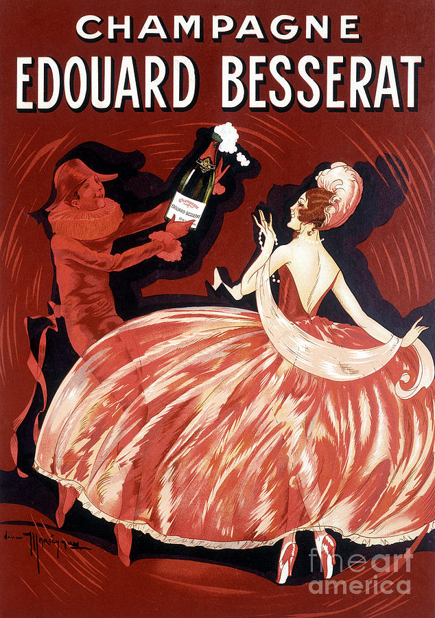 Advertising poster for Champagne Edouard Besserat, late 19th century Painting by French School