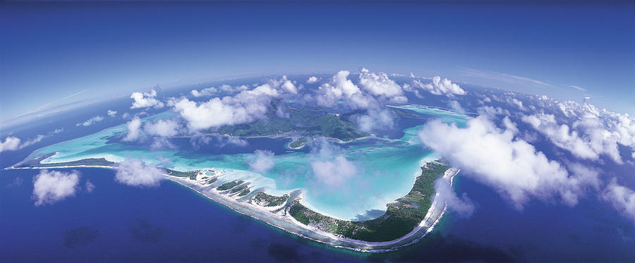 Aerial Bora Bora French Polynesia Photograph by Panoramic Images