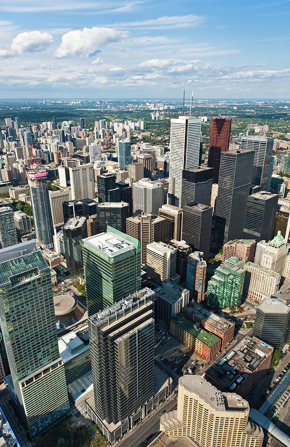 Aerial Downtown Skyscraper Cityscape Photograph by Fotovoyager