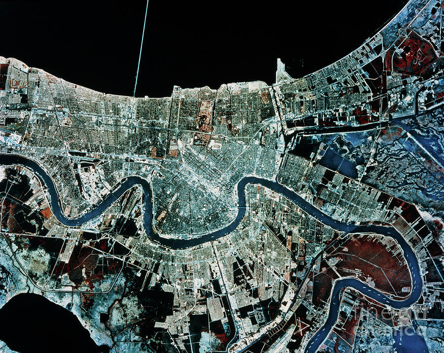 Aerial Infrared View Of New Orleans Photograph by Us Geological Survey/science Photo Library