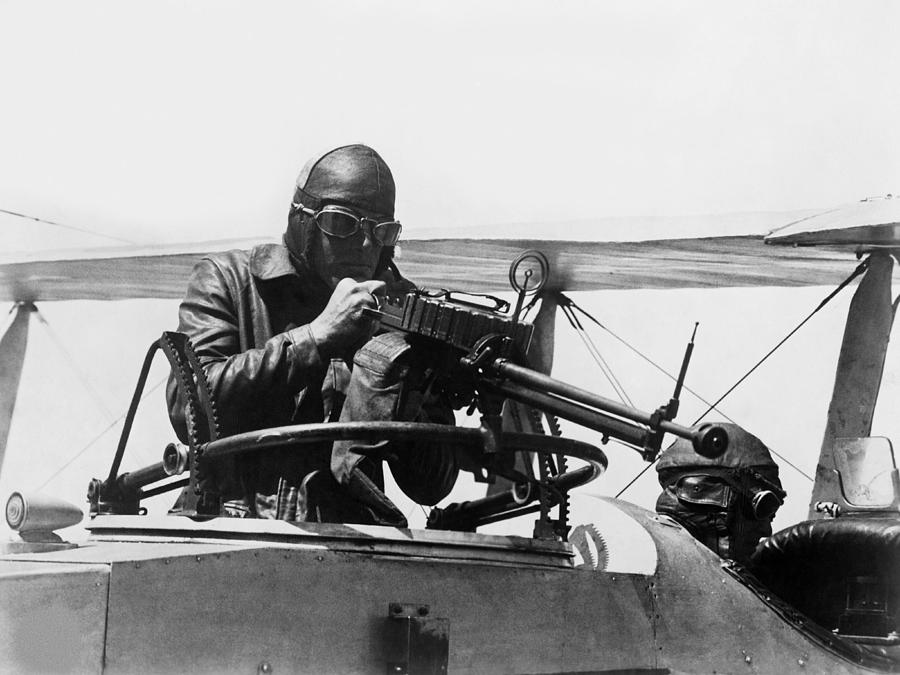 Aerial Machine Gun Target Practice - WW1 Photograph by War Is Hell Store