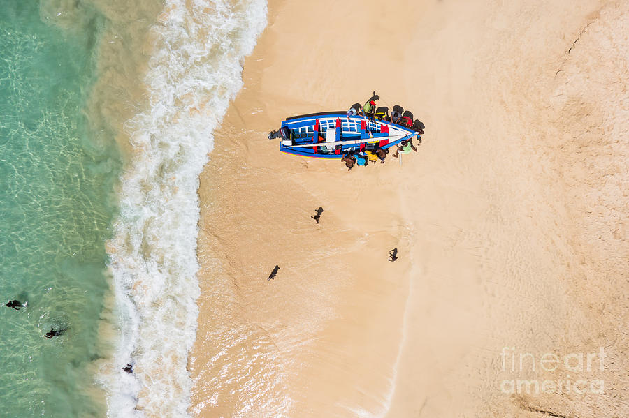 Country Photograph - Aerial Of A Traditional Fisher Boat In by Samuel Borges Photography Country Photograph - Aerial Of A Traditional Fisher Boat In by Samuel Borges Photography