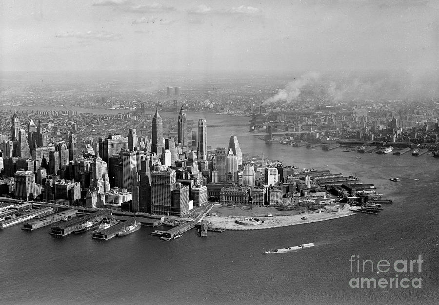 Aerial Of Lower Manhattan Photograph by New York Daily News Archive