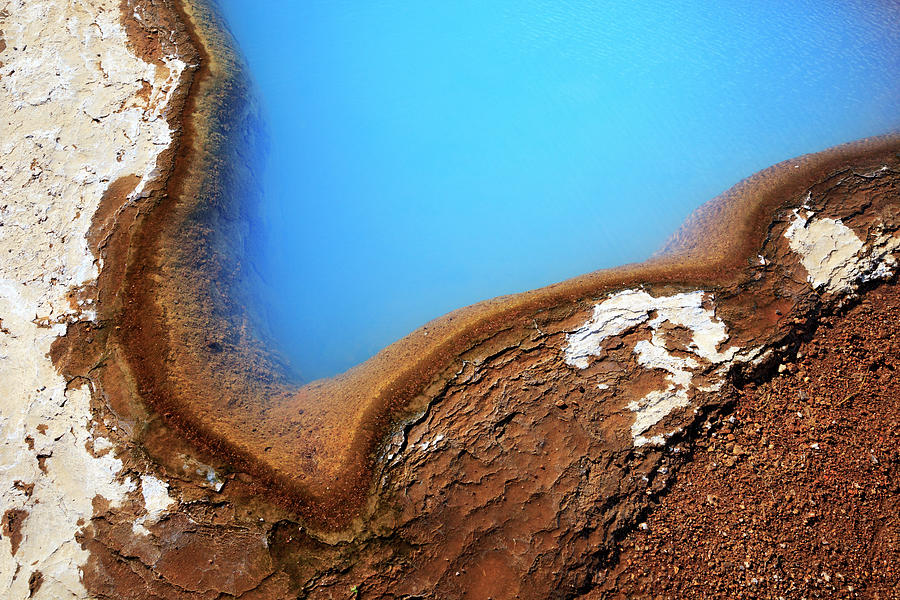 Aerial Of Mineral Hot Spring Photograph by Heike Odermatt