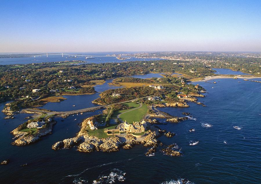 Aerial Of Newport, Rhode Island Digital Art by Massimo Borchi