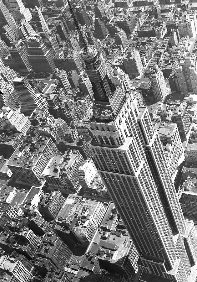 Aerial Of The Empire State Building Photograph by New York Daily News Archive