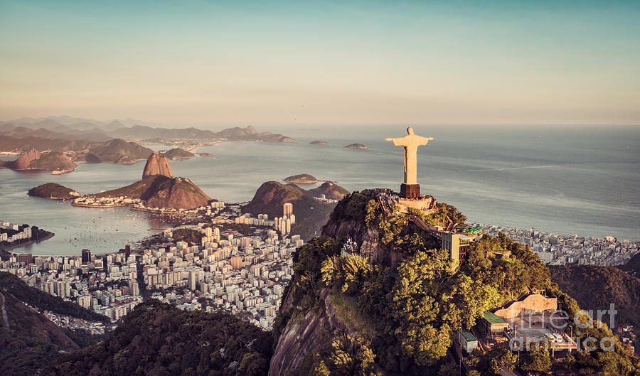 De Photograph - Aerial Panorama Of Botafogo Bay And by Marchello74 De Photograph - Aerial Panorama Of Botafogo Bay And by Marchello74