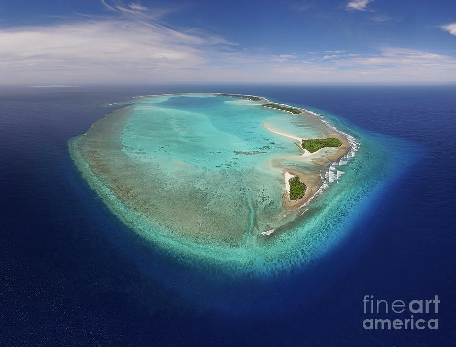Aerial Panorama Of Kayangel Atoll Photograph by Richard Brooks/science Photo Library