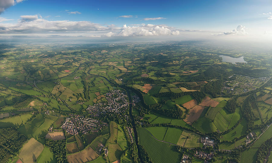 Aerial Panorama Patchwork Landscape Photograph by Fotovoyager