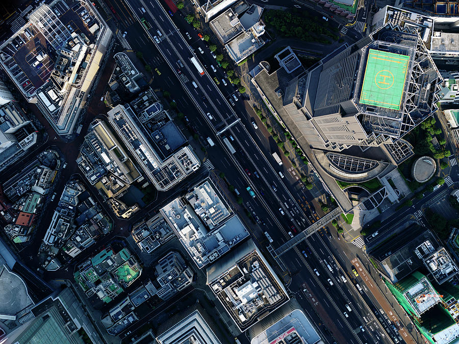 Aerial Photography Of Shibuya Photograph by Michael H