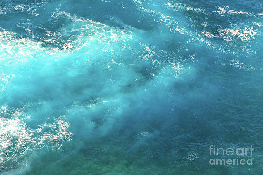 Aerial sea background Photograph by Benny Marty