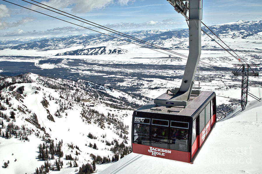 Aerial Tram At Jackson Hole Photograph by Adam Jewell