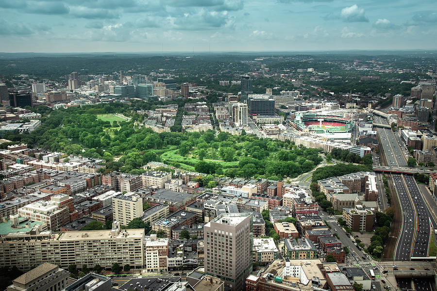 Aerial view Boston Photograph by Rod Gimenez