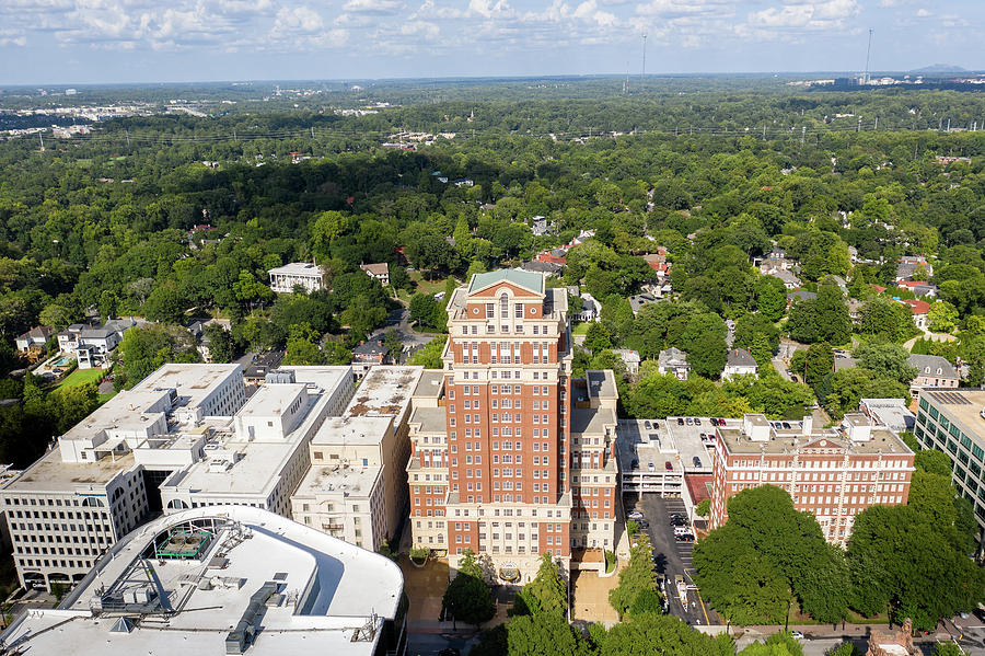Aerial view Historical Midtown Atlanta Photograph by Rod Gimenez