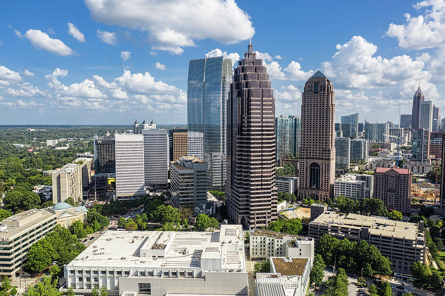 Aerial view Midtown Atlanta Photograph by Rod Gimenez