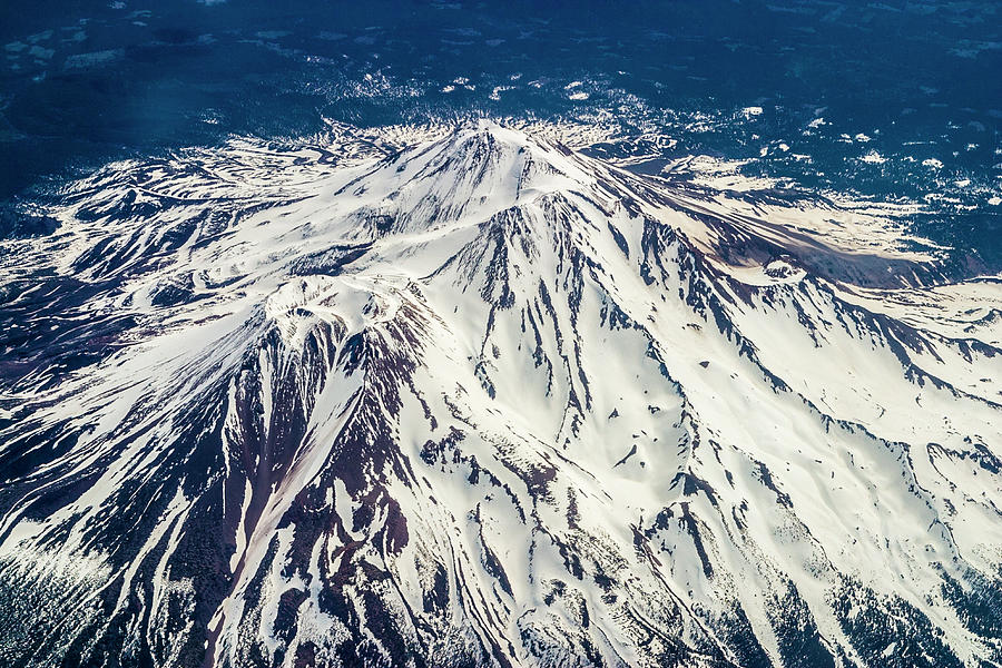 Aerial View, Mt. Shasta, California Photograph by Stuart Dee