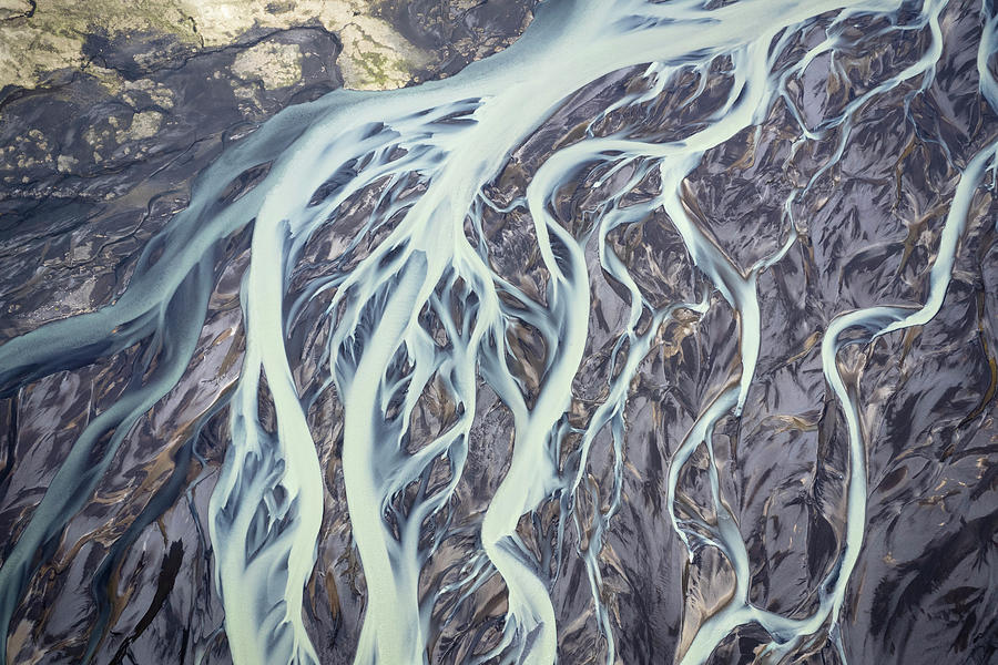 Aerial View Of A Glacier River South Iceland Photograph By Mateusz   Aerial View Of A Glacier River South Iceland Mateusz Piesiak Natureplcom 