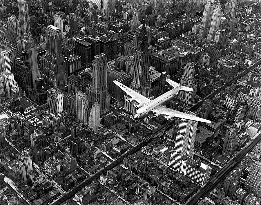Aerial View Of Airline Passenger Plane Photograph by Margaret Bourke-white Aerial View Of Airline Passenger Plane Photograph by Margaret Bourke-white