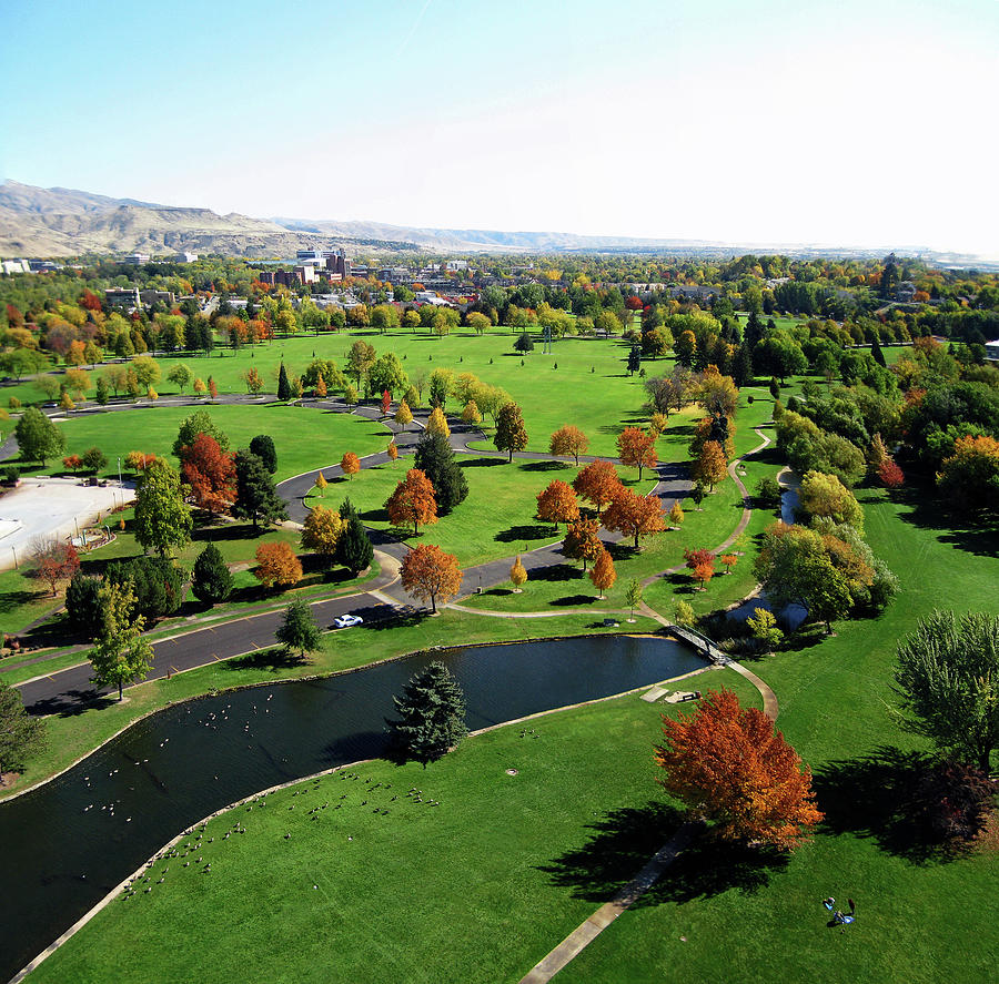 Aerial View Of Ann Morrison Park In Photograph by Tom Gautier Photography