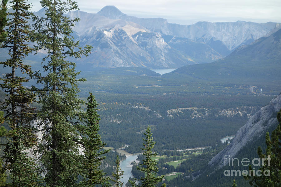 Aerial View of Banff, Canada, With Lake Minnewanka in the Distance by Wilko Van de Kamp Aerial View of Banff, Canada, With Lake Minnewanka in the Distance by Wilko Van de Kamp