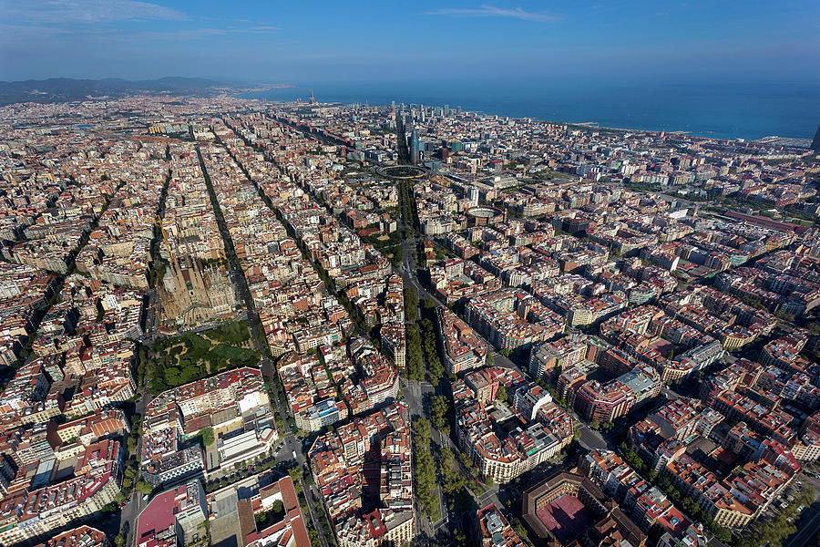 Aerial View Of Barcelona By Siqui Sanchez aerial view of barcelona by siqui sanchez