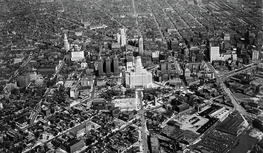 Aerial View Of Buffalo, New York 1946 Photograph by Mountain Dreams ...