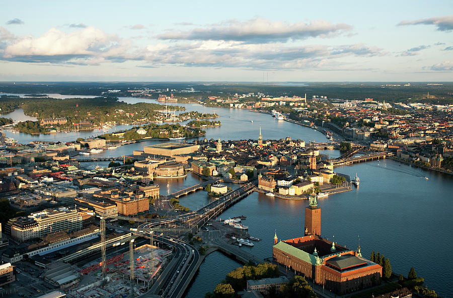 Aerial View Of Central Stockholm Photograph by Gbrundin