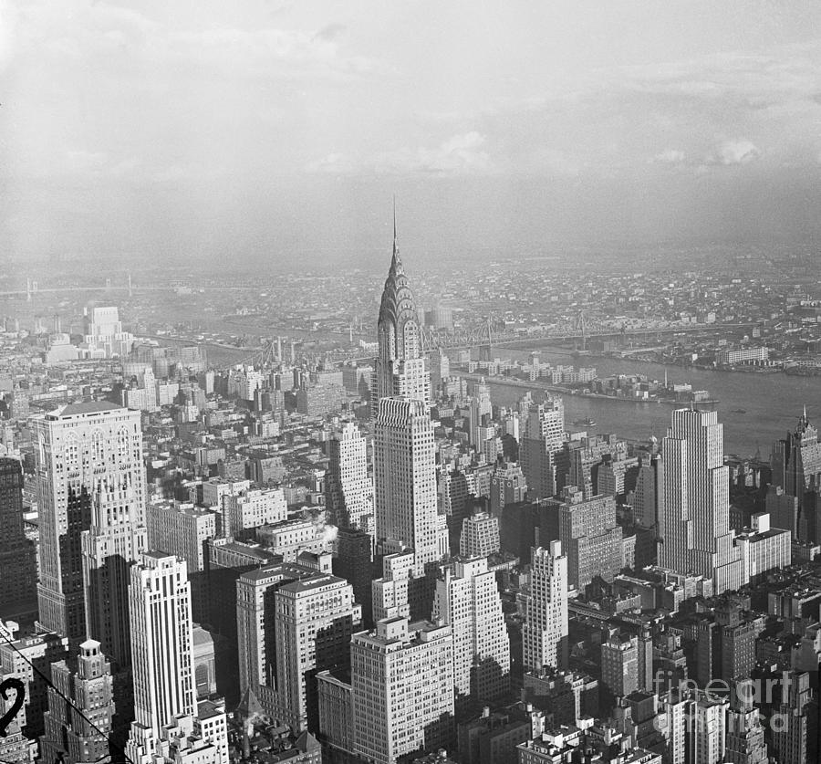 Aerial View Of Chrysler Building In New Photograph by Bettmann