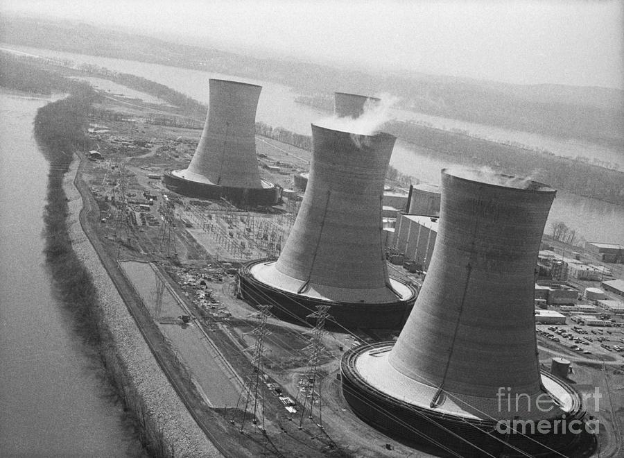 Aerial View Of Cooling Towers Photograph by Bettmann