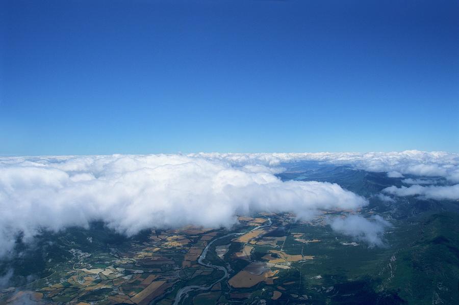 Aerial View Of Cumulus Clouds Photograph by Thierry Grun