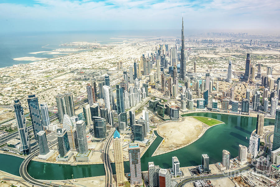 Aerial View Of Dubai Photograph By Delphimages Photo Creations Fine