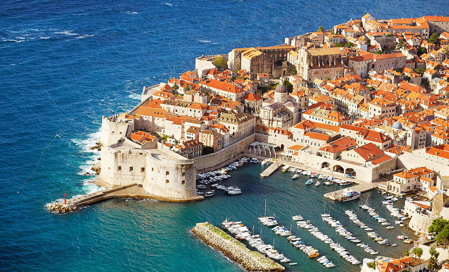 Architecture Photograph - Aerial View Of Dubrovnik, Croatia by Jan Wlodarczyk