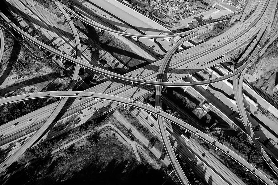 Aerial View Of Freeway Interchange Photograph by Panoramic Images