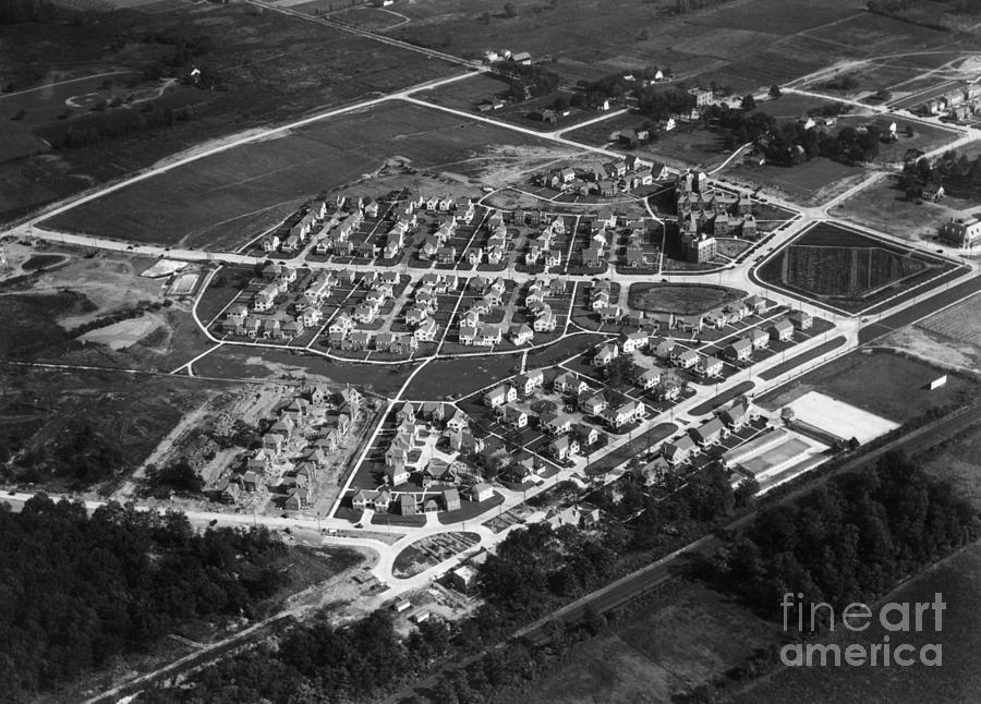Aerial View Of Housing Development Photograph by Bettmann