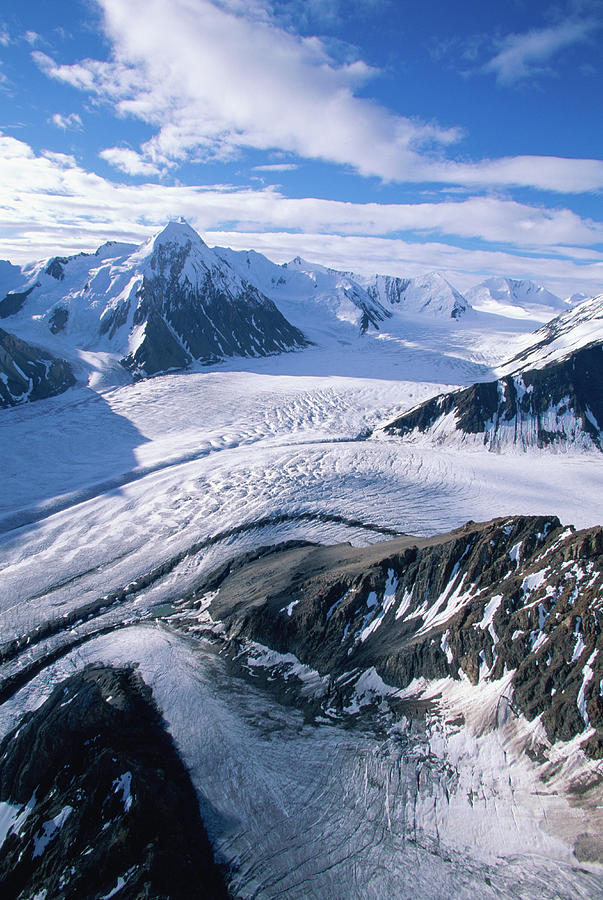 Aerial View Of Kaskawulsh Glacier Photograph by Paul Souders - Pixels