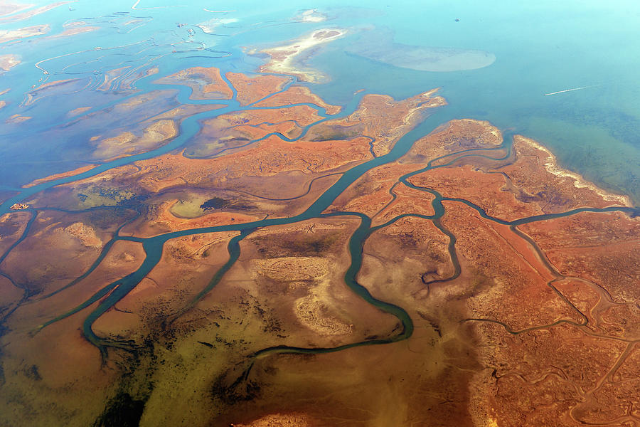 Aerial View Of Lagoons Near Venice Photograph by Pavliha