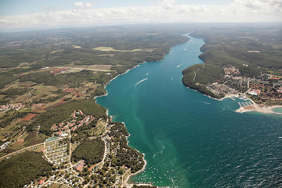 Aerial View Of Landscape Above Lim Channel, Croatia Photograph by Jalag / Arthur F. Selbach